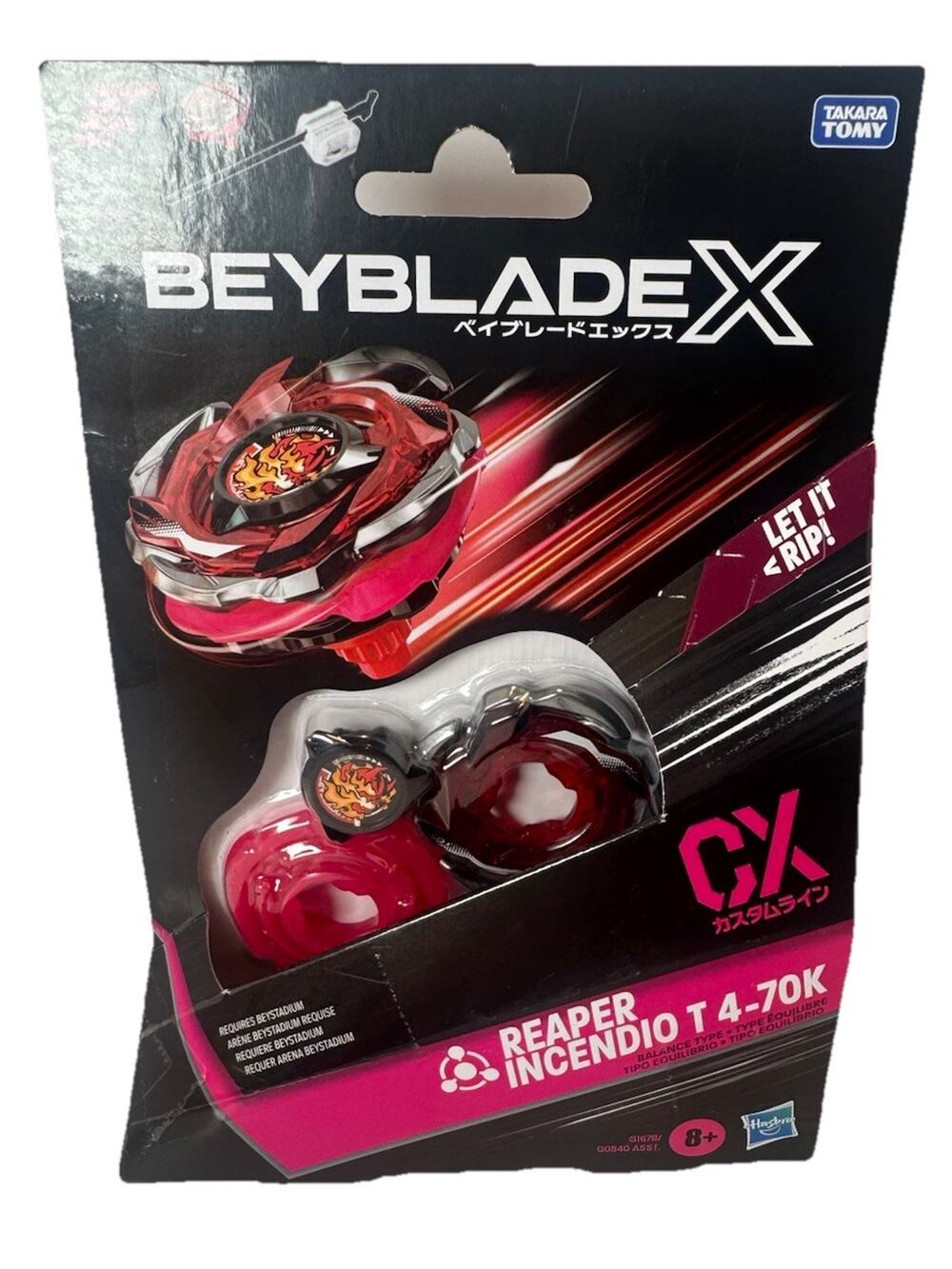 Beyblade X Reaper Incendio T 4-70K CX Starter Pack Top w/ Launcher *NEW* Hasbro